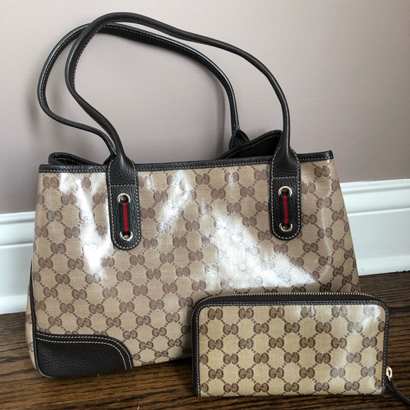 Authentic Gucci Medium Tote Bag & Gucci Wallet - Picture 1 of 7